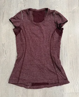 Women's Burgundy lululemon Short-Sleeve Top thumbnail 1