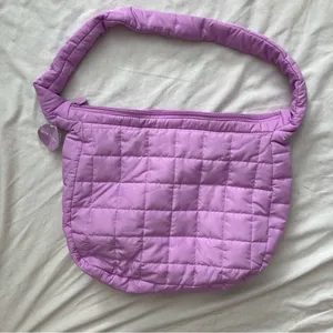 NWT Ulta Beauty Quilted Purple Hobo Bag- FREE WITH $20 Purchase thumbnail 1