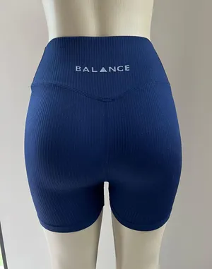Balance Athletica Linear Shorts in Navy Blue thumbnail 2