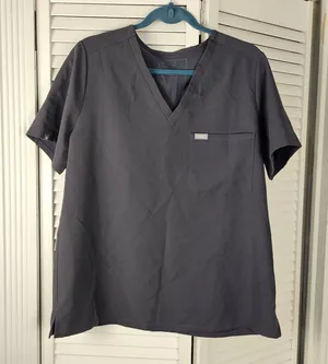 Figs Womens Gray Catarina One‎ Pocket Scrub Top XL thumbnail 1