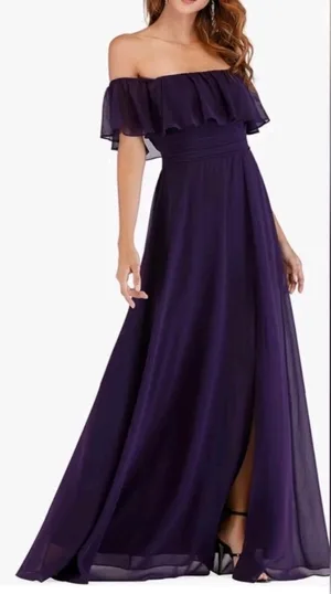 Ever Pretty off the shoulder maxi chiffon dress thumbnail 1