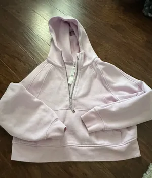 Light Pink Lululemon Scuba Half-Zip thumbnail 1