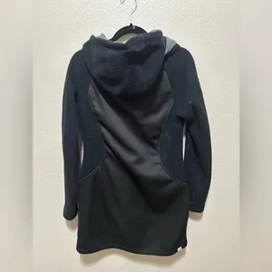 Bench Black Longline Softshell Fleeced Lined Hoodie Jacket Size Large Zip Up thumbnail 4