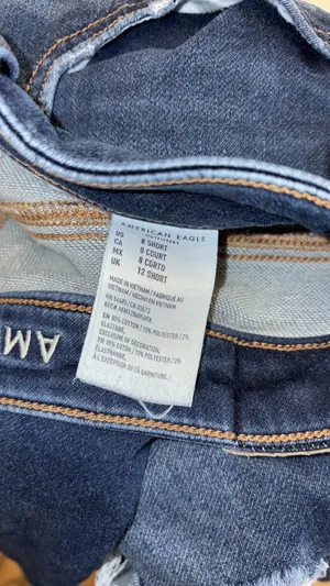 American Eagle jegging jean distressed knees/ankle button/zip pockets Sz 8 short thumbnail 8