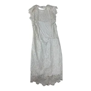 Free People size medium white lace mini dress new bridal anthro open back thumbnail 3