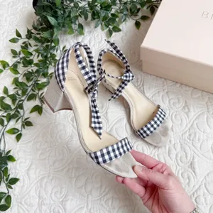 Alexandre Birman Clarita Gingham Sandals Sz EU 38 thumbnail 2