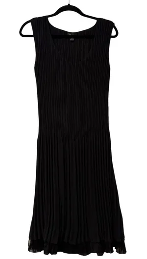 Caelian Sleeveless Maxi Dress Pleated‎ Flare Flowy Black Size XL thumbnail 1