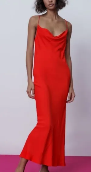 Zara Vibrant Red Dress thumbnail 1