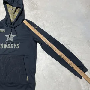 Nike Dallas Cowboys Hoodie Women's SZ L Black Green Camo Salute Service On Field thumbnail 8