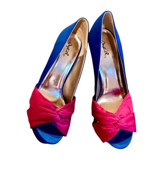 Qupid Women’s Satin Knotted Hidden Platform Peep Toe Pumps thumbnail 4