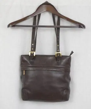 Brown Leather Tote Style Purse thumbnail 1