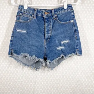Free People We The Free Crvy‎ High Rise Vintage Shorts thumbnail 3