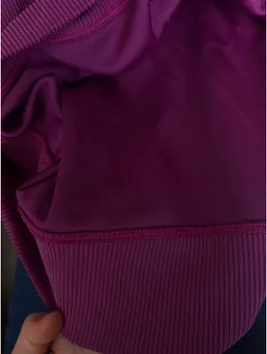 Lululemon Perfectly Oversized Ribbed Crop Crew Magenta thumbnail 7