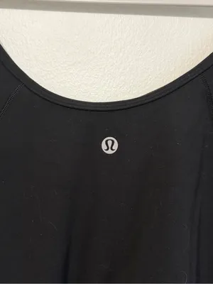 Lululemon Align T-Shirt Black Crop Top Size 10 Nulu thumbnail 5