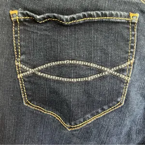 Abercrombie & Fitch Womens 6 W28‎ Dark Wash Straight Leg Stretch Jeans Blue thumbnail 12