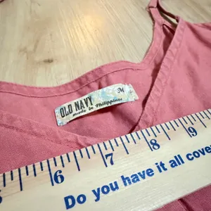 Vintage Y2K Old Navy Linen Button Front Mini Sundress Tunic Dress Size‎ M thumbnail 3