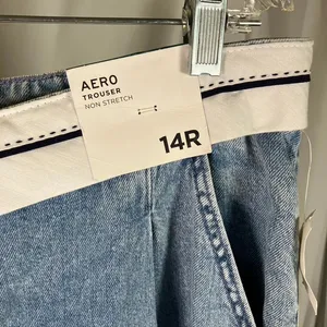 Aeropostale Womens 14R‎ Trouser Jeans White Waistband Light Wash Denim New thumbnail 2