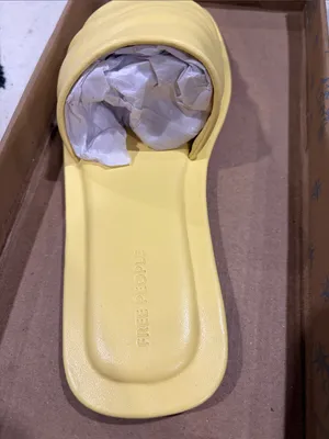 FREE PEOPLE NIB Evelyn Slip On Sandals / Sunkissed Yellow Leather thumbnail 7