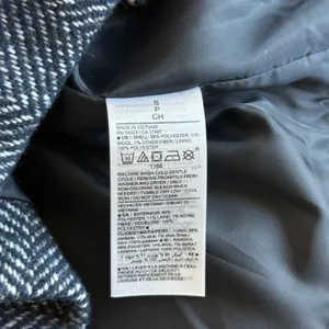 Old Navy Womens Navy Blue Herringbone Wool Blend Button Up Car Coat Size S thumbnail 5