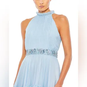 Mac Duggal 68029 Halter Neck High Low Gown NWT‎ thumbnail 4