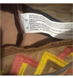 Zara Geometric Embroidered Midi Skirt in Mustard, Pink & Brown thumbnail 3