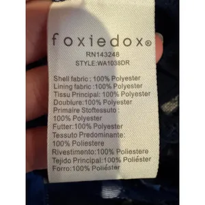 Foxiedox Dress Women Medium Blue Silver Lace‎ Bravo Zulu Midi Party Cocktail thumbnail 12