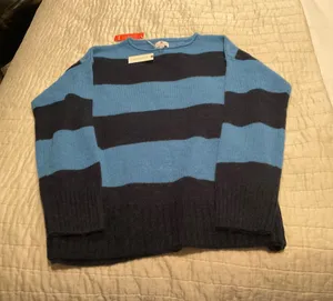 Women’s Anthropologie blue and navy xs sweater thumbnail 1