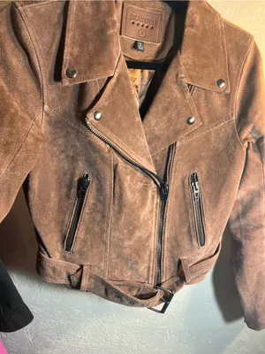 Blank NYC Suede Moto Jacket - Brown thumbnail 8