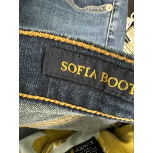 Lucky Brand Sofia Boot Ankle Medium Wash Blue Denim Jeans Womens‎ 14/32 AX35 thumbnail 6