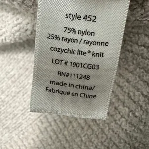 Barefoot‎ Dreams Women Cardigan M CozyChic Lite Beige Open Front Minimalist Soft thumbnail 4