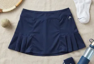 Head Womens Navy Blue Pleated Tennis Skort Size Small Activewear Skirt Pocket thumbnail 1
