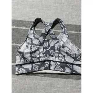 Shebeest Womens Grey Snakeskin Print Racerback Athletic Sports Bra Size Small‎ thumbnail 3