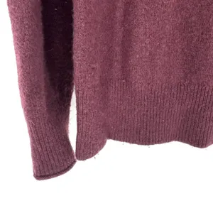 J.Crew Merino Alpaca Blend Mock neck Puff Sleeve‎ Sweater Maroon Size Medium thumbnail 3