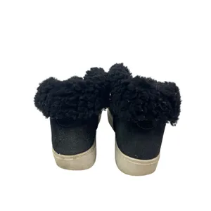 UGG Lynus Women's Black Suede Sheepskin Cuff Round Toe Sneakers Ankle Boots 7.5 thumbnail 3