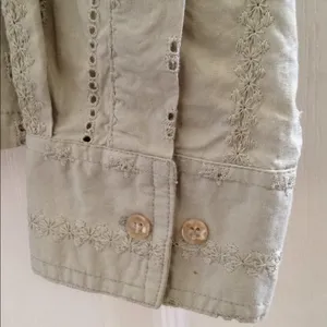 FINAL MARKDOWN Ladies White Stag LS Embroidered Blouse small thumbnail 3