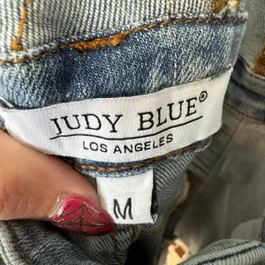 Judy Blue Denim Shortalls Stretch‎ M Overalls Farmcore Festival Western Rustic thumbnail 7