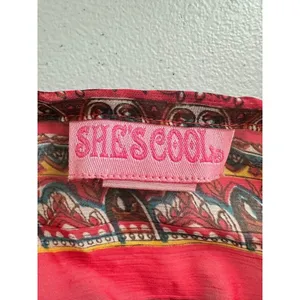 She’s Cool Maxi Y2K Sundress Pink‎ Paisley Size XL Babydoll Beachy Resort Boho thumbnail 10
