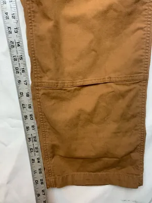 Carhartt women's size XL short loose fit Duck Canvas Bib Overalls thumbnail 7