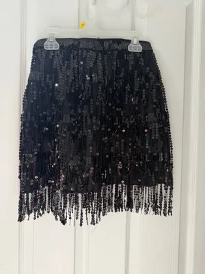 Spirit Halloween Sequin Black Skirt thumbnail 2