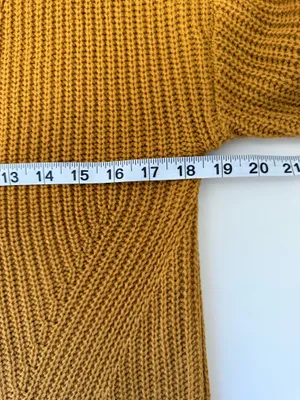 Maurices Highland Henley Sweater Solid Mustard Yellow V-neck Knit thumbnail 6
