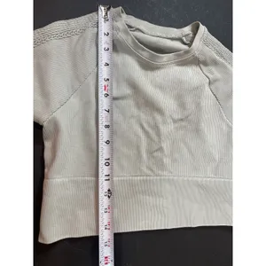 Aerie Offline By Sage Green Ribbed Seamless Crop Top Long Sleeve M Balletcore thumbnail 7