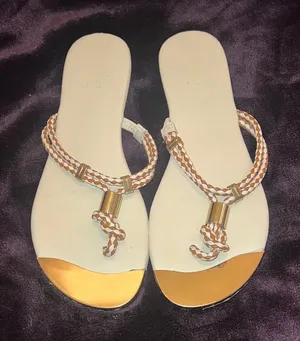 Elegant Gold and‎ Cream Women's Sandals thumbnail 1