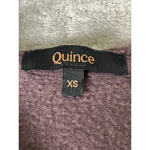 Quince Women's SuperSoft Fleece Full-Zip Up Hoodie Dried Fig Purple XS thumbnail 5