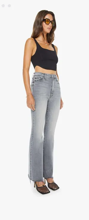 MOTHER The Weekender Denim Fray thumbnail 1