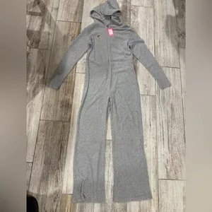 Edikted Terry Cloth Hooded Loungewear Jumpsuit thumbnail 3