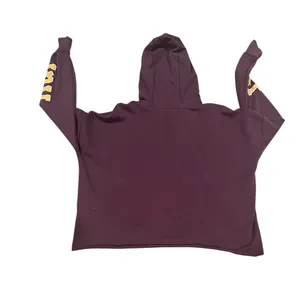 Abercrombie & Fitch Deep Purple Spellout Sweatshirt Pullover Oversized Hoodie L thumbnail 3