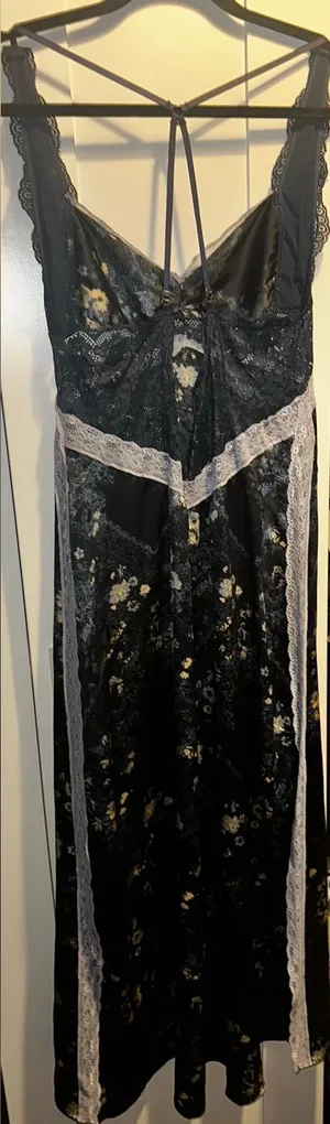 NWT Free People Just Dreamy Maxi Slip Dress- Indigo Combo $128 MSRP thumbnail 1