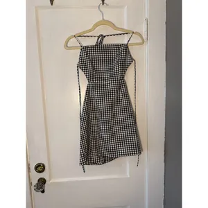 Revolve By The Way Gingham Cut Out Dress Black & White thumbnail 4