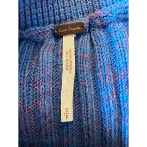 Free People Purple/Blue Ribbed Maxi Skirt Side Slit Size Small thumbnail 4