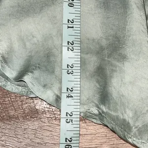 Free People Womens‎ Sascha Ruffled Frill Long Sleeve Blouse Muted Green Medium thumbnail 11